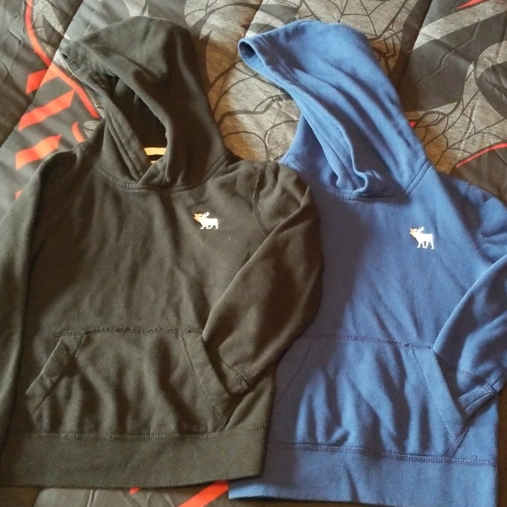 2 Abercrombie kids light fleece hoodies